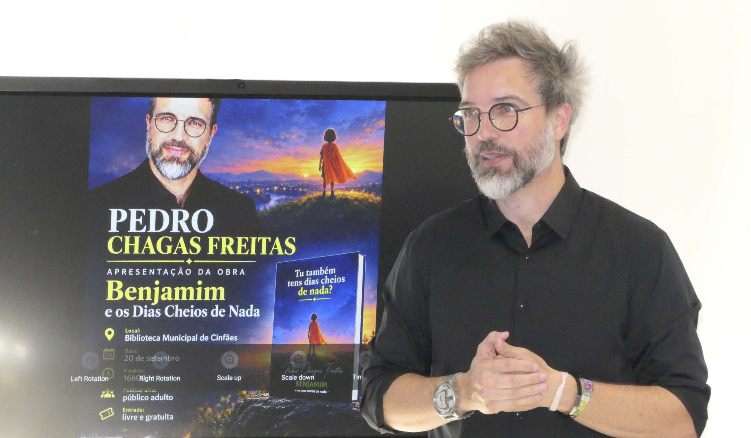Biblioteca Municipal de Cinfães celebra 13.º aniversário com casa cheia e a presença de Pedro Chagas Freitas
