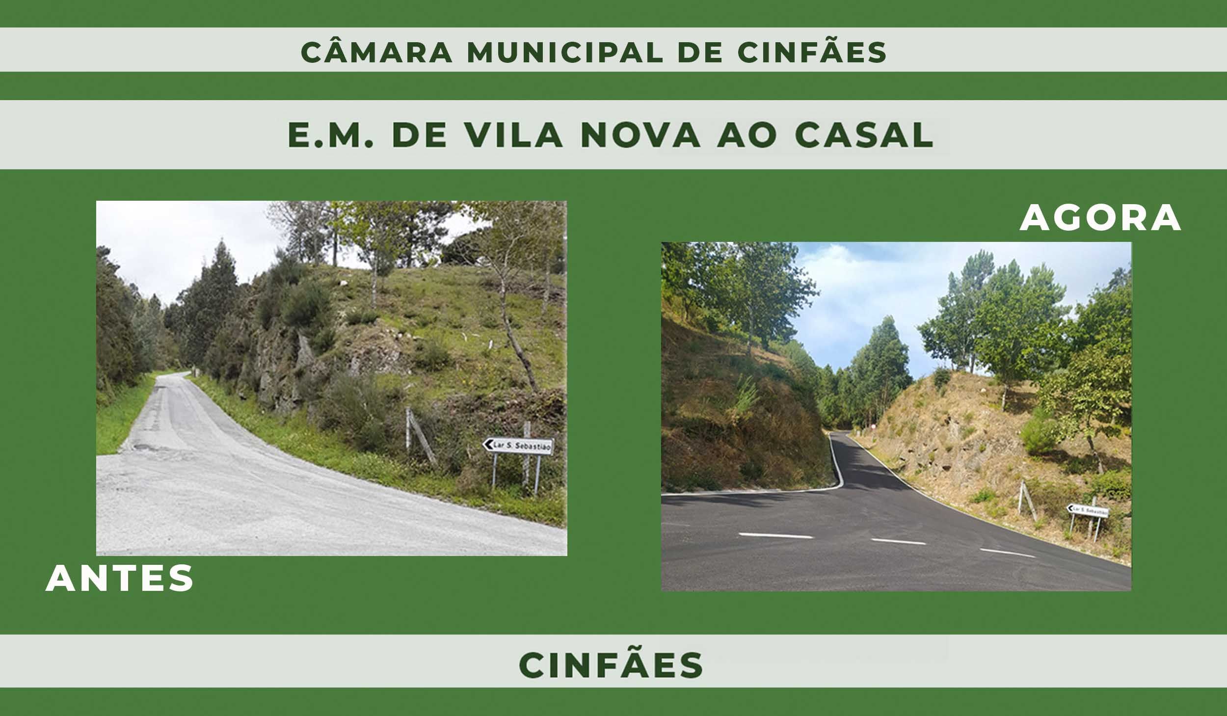 Concluída requalificação da Estrada Municipal de Vila Nova ao Casal - Cinfães